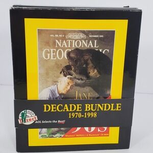 National Geographic Decade Bundle 1970-1998 CD-ROM Windows Mac Vintage Software